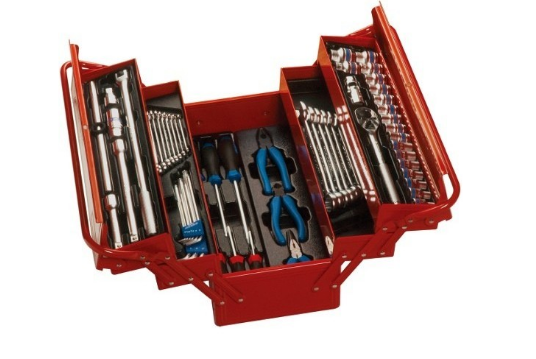 Ящик гармошка 87402 с инструментом 65шт