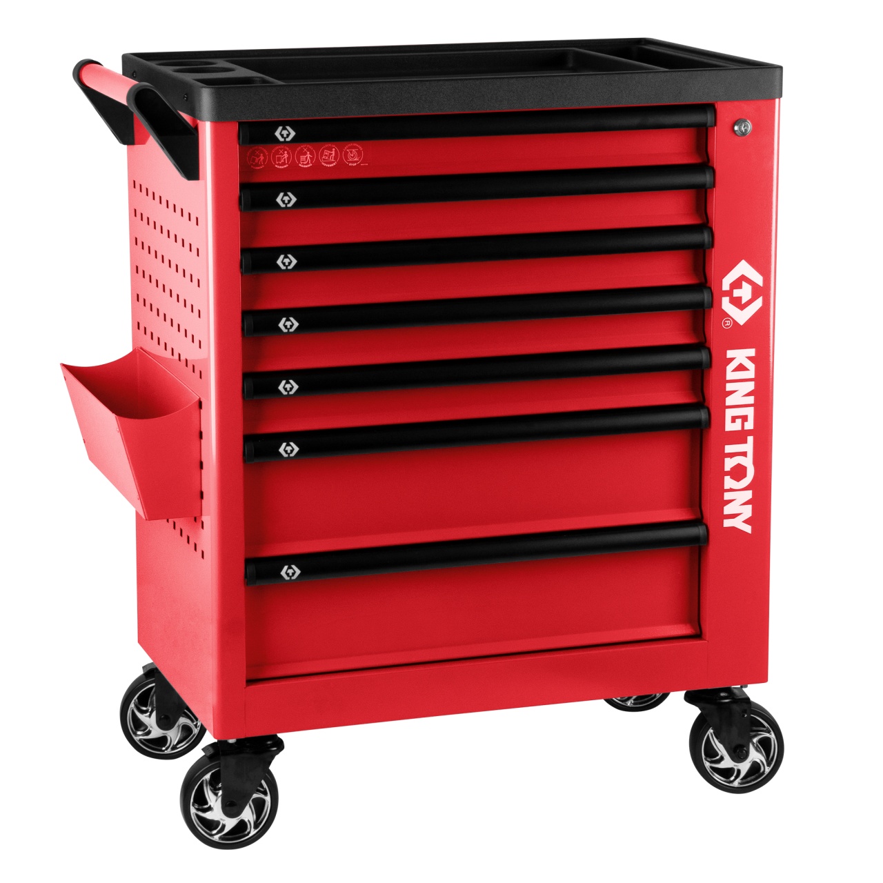 ТЕЛЕЖКА ИНСТРУМЕНТАЛЬНАЯ, КРАСНАЯ, 7 ВЫДВИЖНЫХ ЯЩИКОВ, "PROFESSIONAL", KING TONY