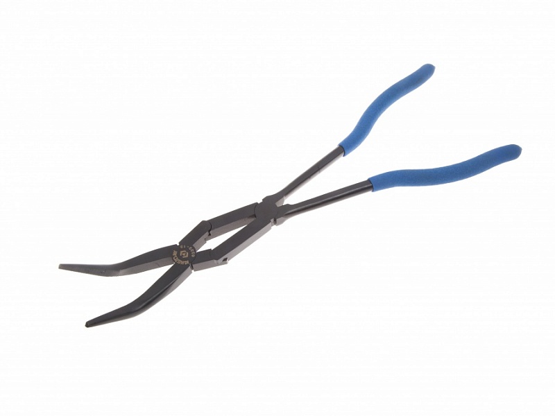 Плоскогубцы тонконосые удлиненные загнутые 340mm, двойной шарнир KING TONY