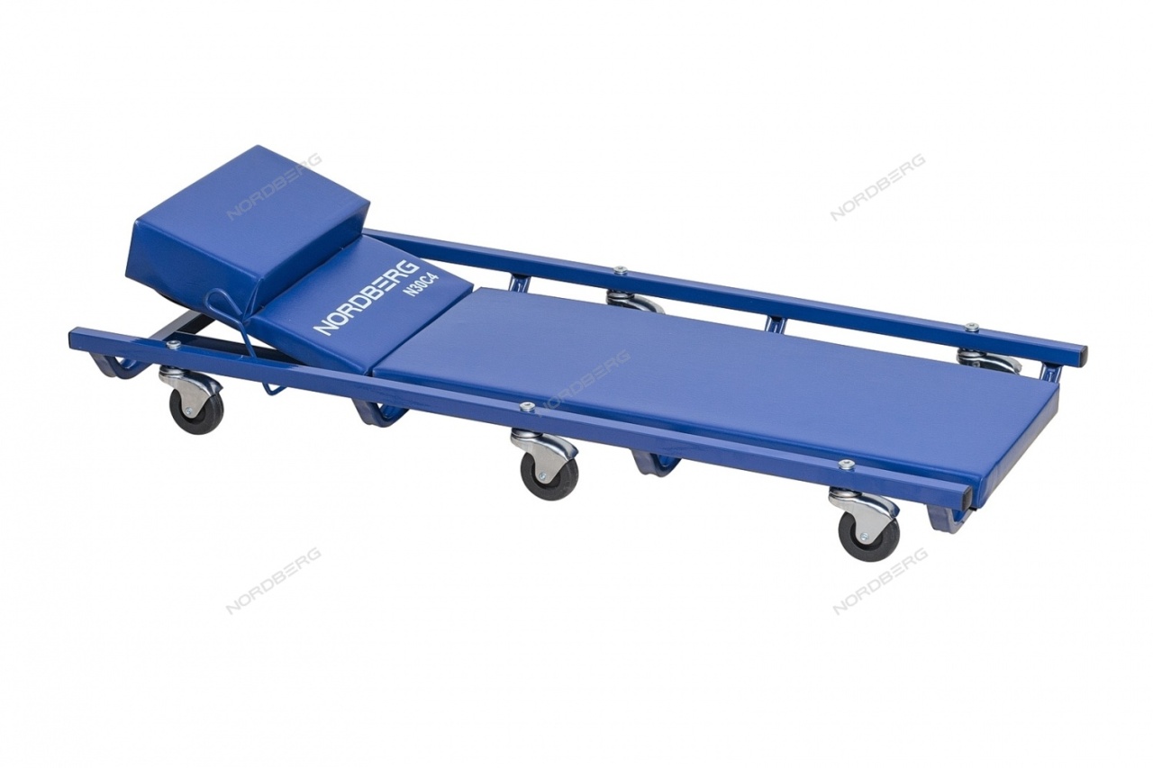 Лежак подкатной с подъемным подголовником NORDBERG Лежак подкатной с подъемным подголовником NORDBERG