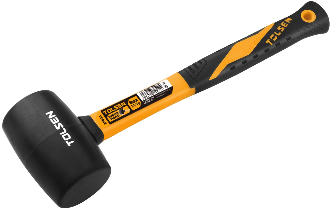 Киянка "GRIPro",  450г, фиберглассовая рукоятка, черная, TOLSEN