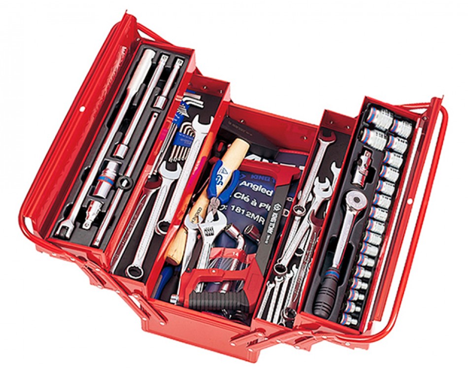 Ящик гармошка 87402 с инструментом 88пр.