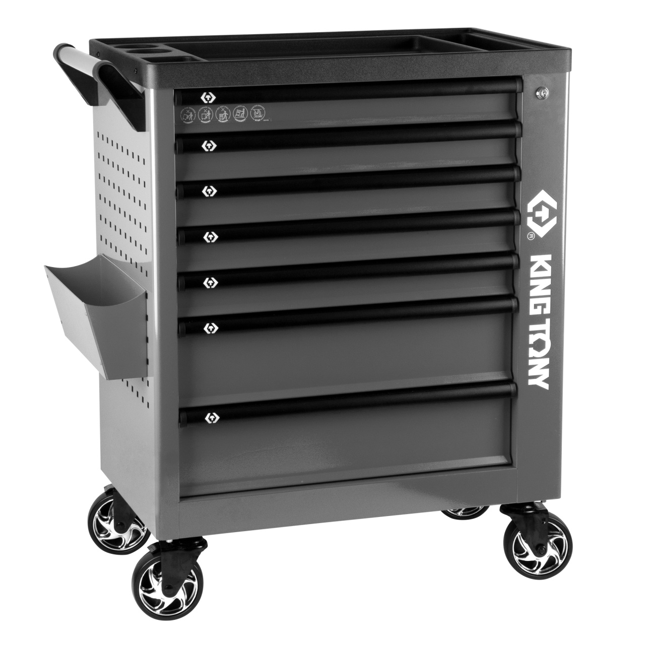 ТЕЛЕЖКА ИНСТРУМЕНТАЛЬНАЯ, СЕРАЯ, 7 ВЫДВИЖНЫХ ЯЩИКОВ, "PROFESSIONAL", KING TONY